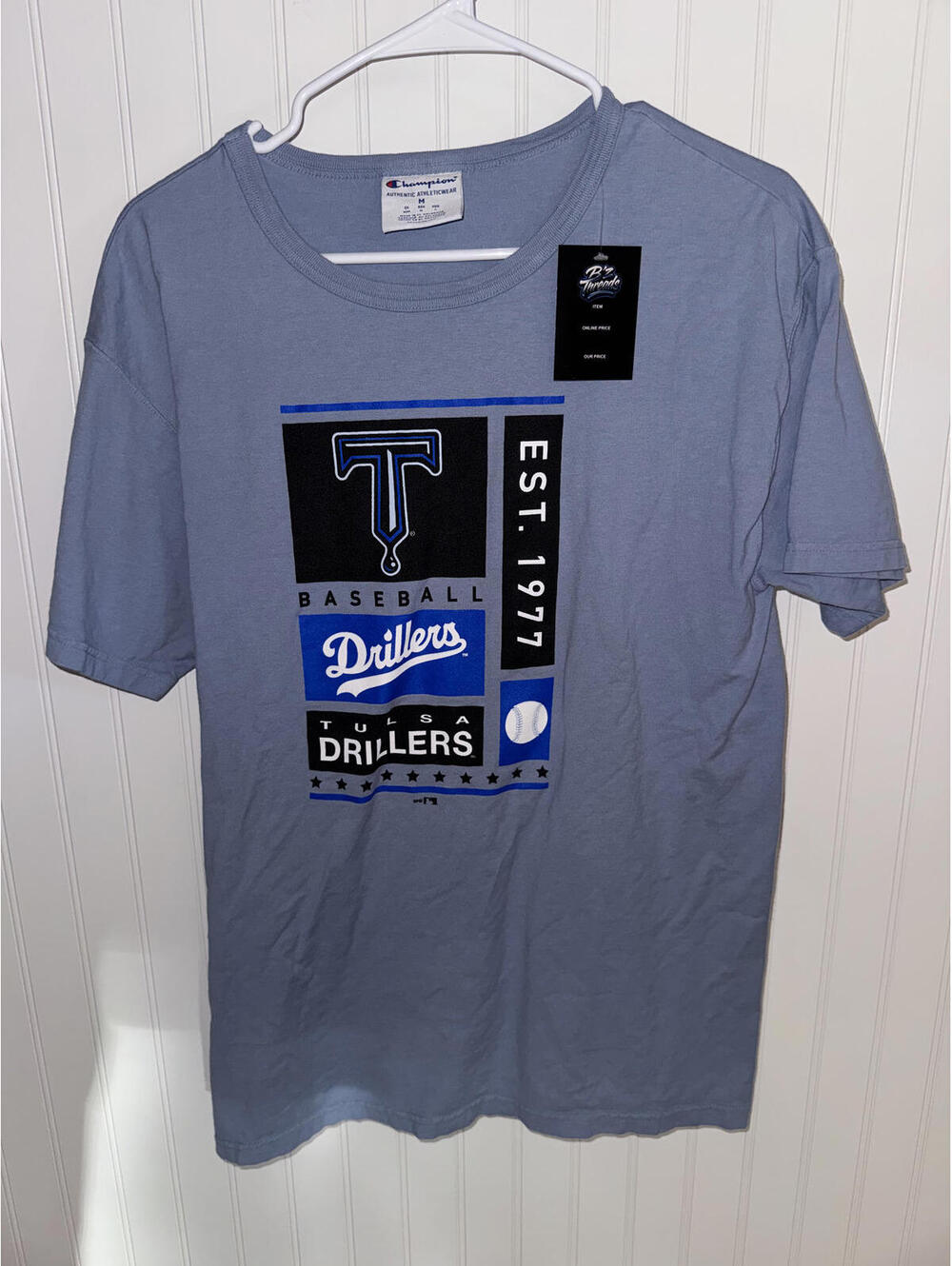 Champion Authentic Athleticwear Tulsa Drillers Baseball Med